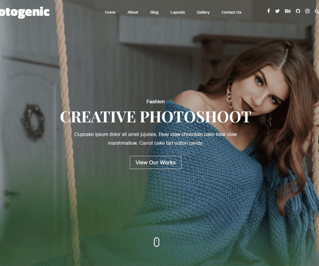 ธีม Wordpress การถ่ายภาพ Fotogenic ฟรี