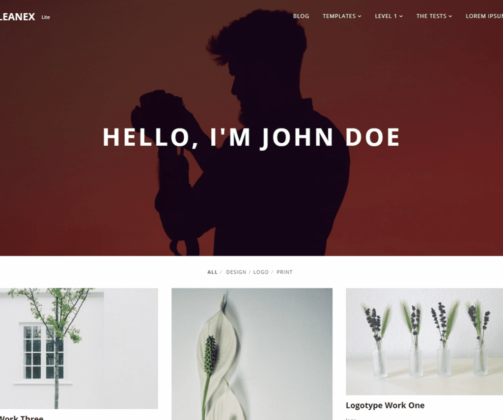 Tema WordPress gratuito per la fotografia Leanex Lite