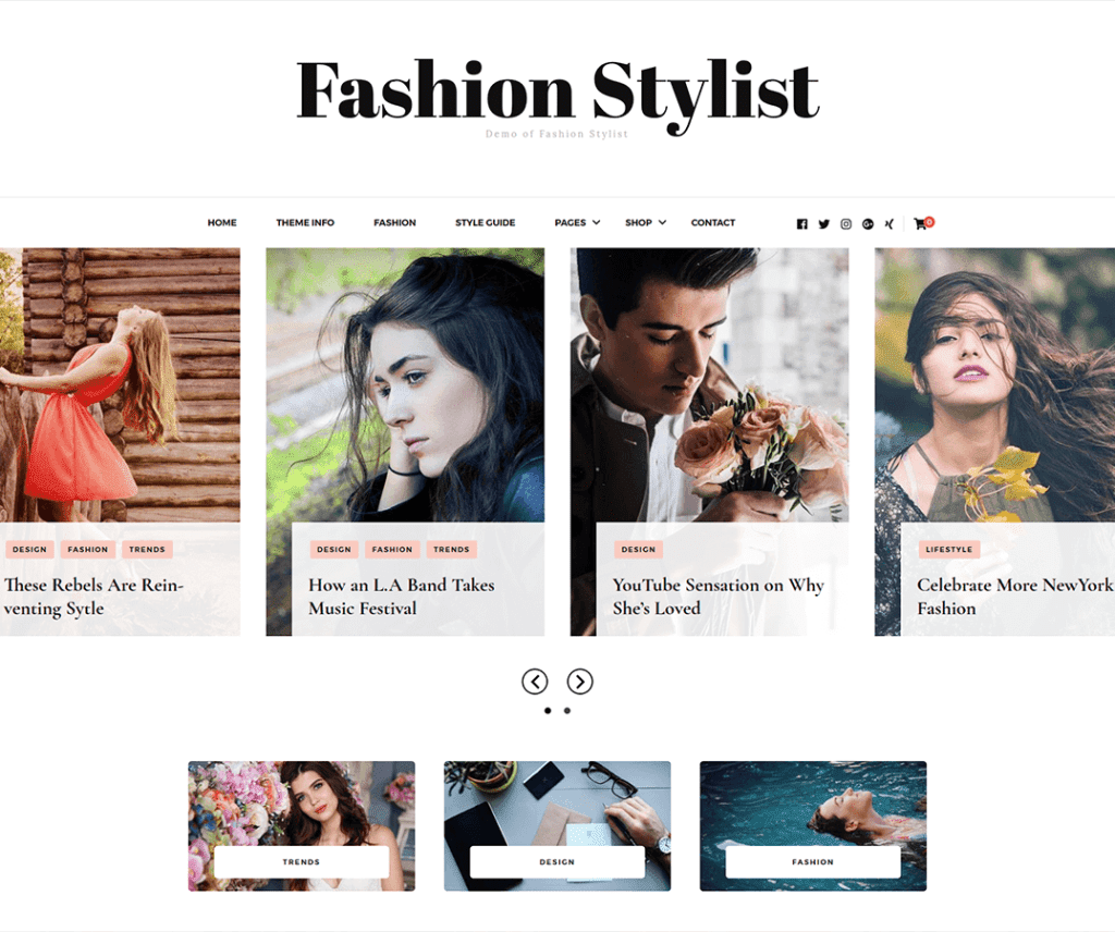 Thème Wordpress de photographie gratuit pour styliste de mode