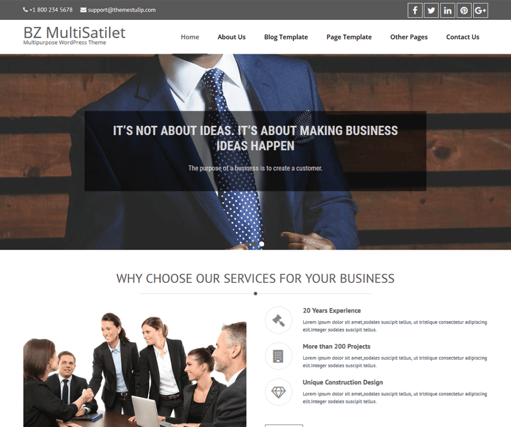 Bz Multisatilet Kostenloses Fotografie-Wordpress-Theme