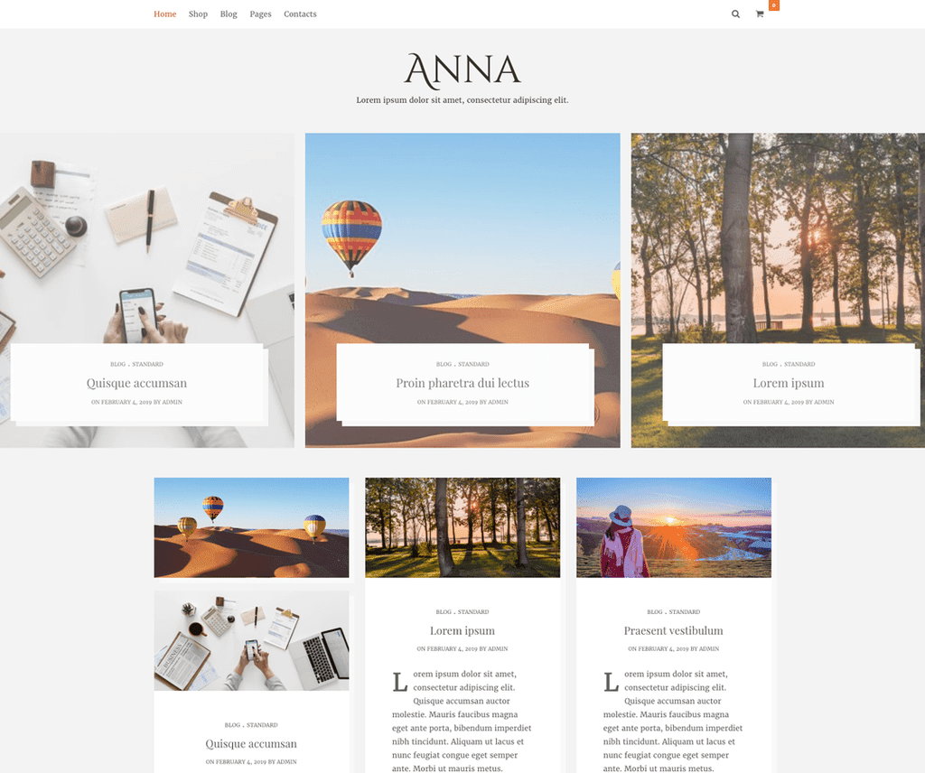 Anna Lite Gratis Fotografi Tema Wordpress