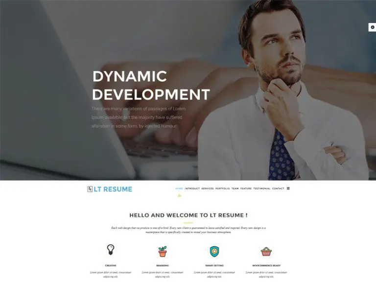 Lt Resume Onepage Plantilla de Joomla gratuita para currículum