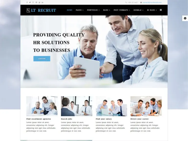 Lt Recruit Free Responsive JobBoardJoomlaテンプレート