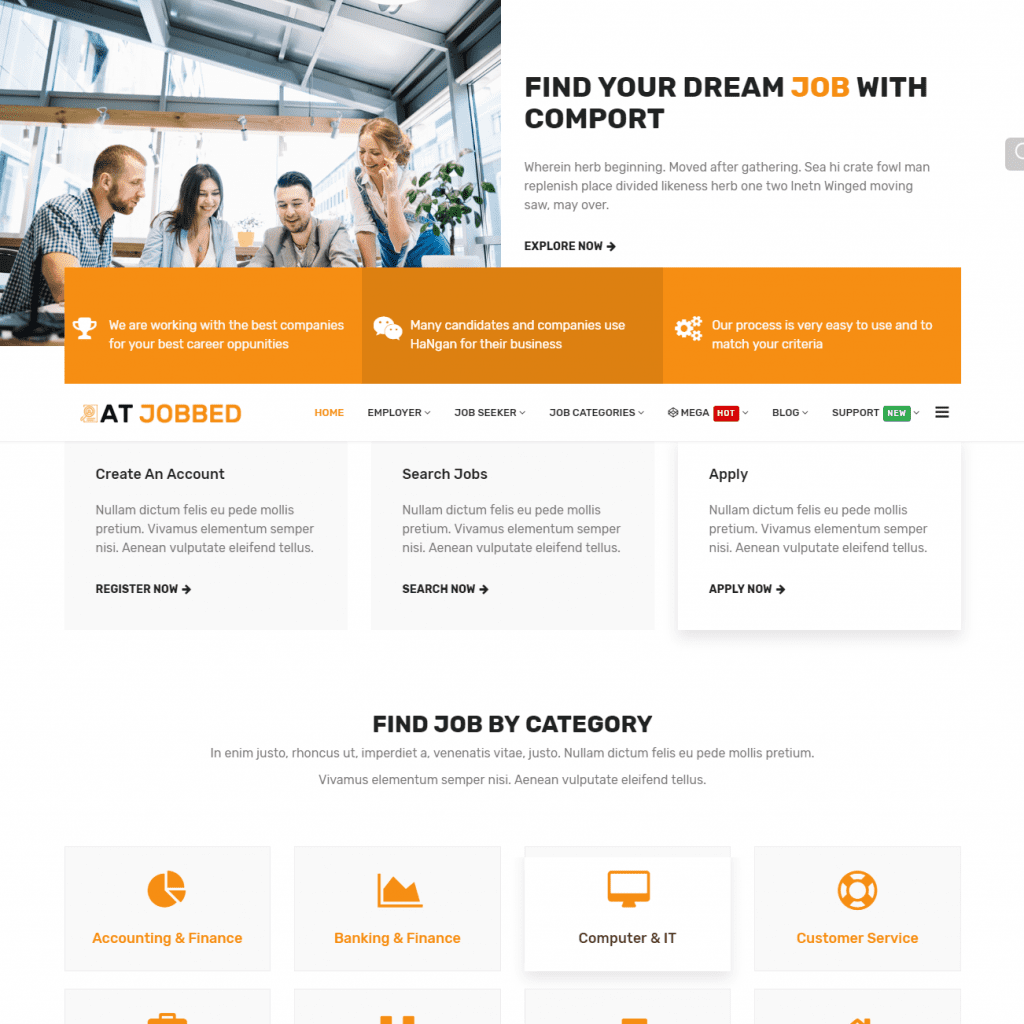 W Jobbed Free Responsive Joomla Job Template