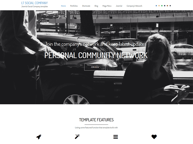Lt Social Company 一頁 Joomla 模板