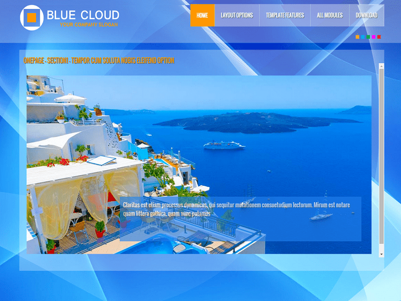 Pt Bluecloud – 公司的免费 Joomla 模板