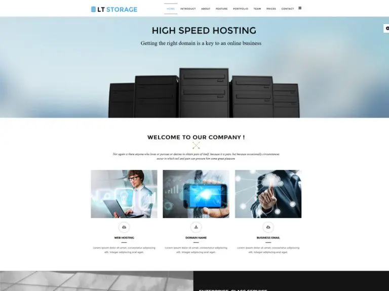 Lt Storage Onepage Responsive Hosting Template Joomla