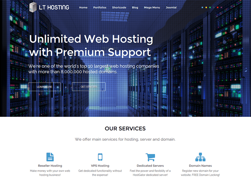 Șablon Joomla Lt Hosting One Page