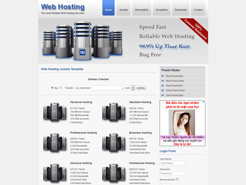 Web Hosting Ücretsiz En İyi Şablon