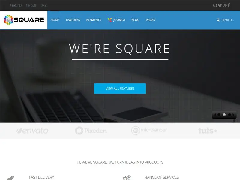 Square Business Kostenlose Joomla-Vorlage