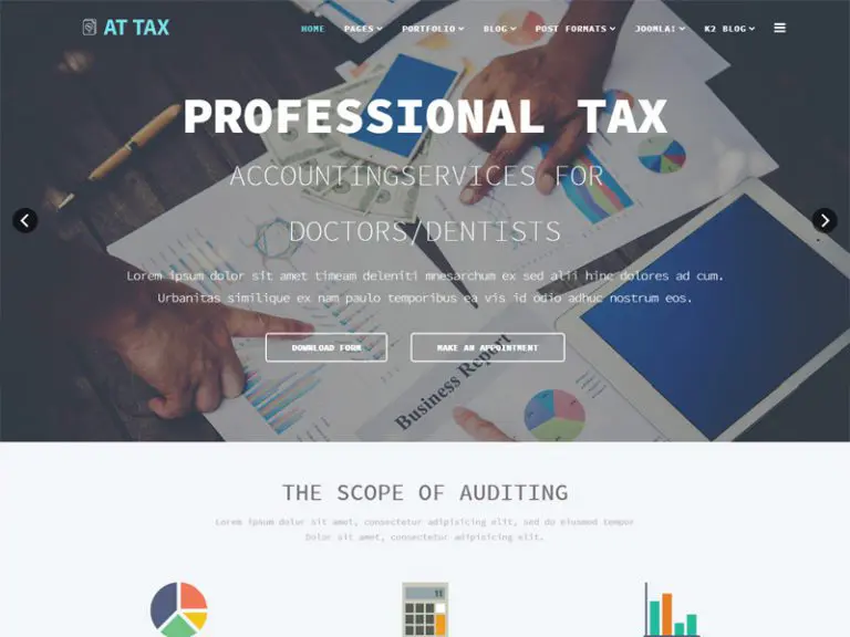 At Tax Free 稅務網站 Joomla 模板