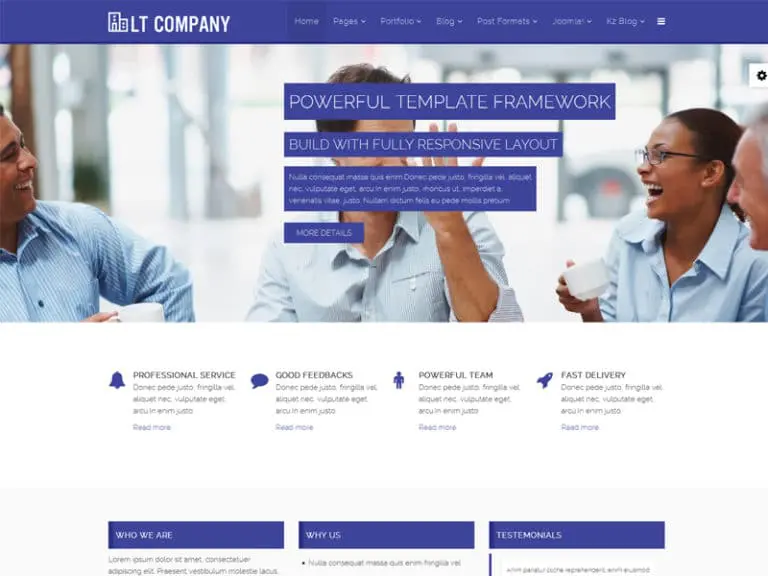 Lt Company Free Business、Company Joomla Template