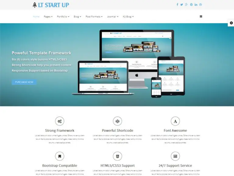 Lt Start Up Ücretsiz Duyarlı Business Start Up Joomla Şablonu