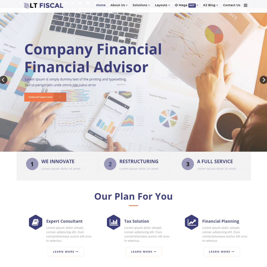 Lt Fiscal Free Joomla Finance Template