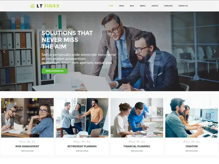 Lt Finex ธีมการเงิน Wordpress ฟรี