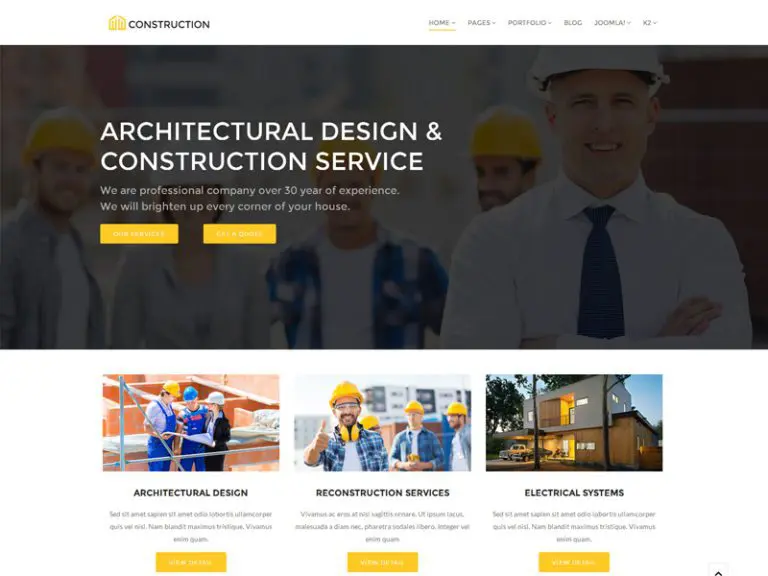 Șablon gratuit pentru construcție Joomla