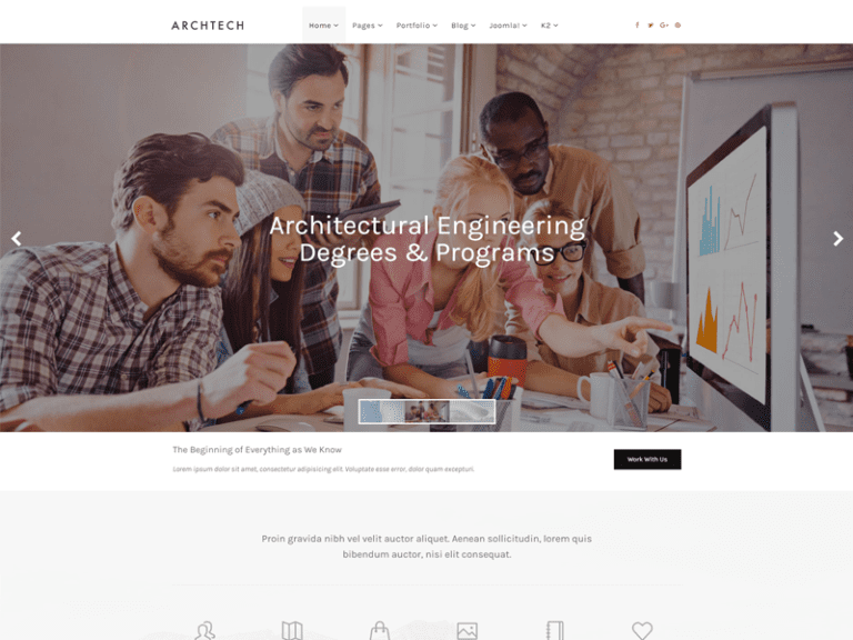 Archtech 무료 Joomla 건설 템플릿