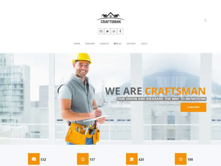 Craftsman Free Joomla Construction Template