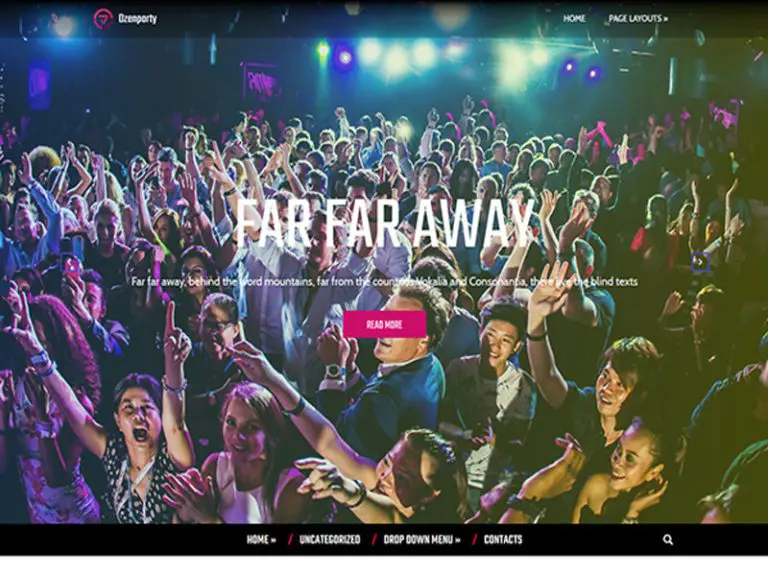 Dzenparty Darmowe wydarzenie Wordpress Theme