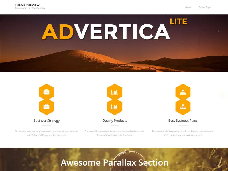 Tema multiuso para Wordpress grátis Advertica Lite