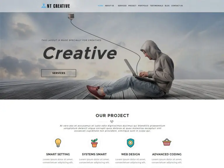 Nt Creative Tema gratuito de Wordpress para Creative