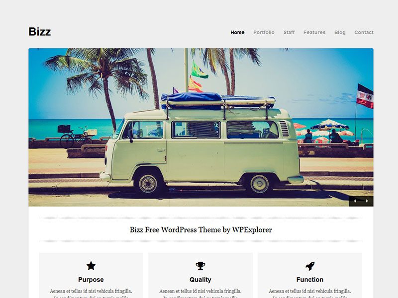 Bizz – Business & Ampere; Portfolio Kostenloses Wordpress-Theme