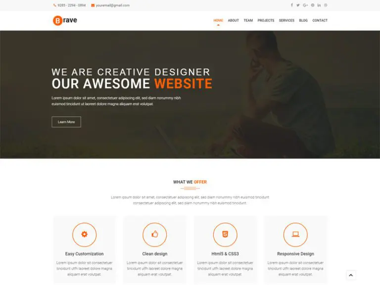 Brave Free Portfolio Joomla-Vorlage