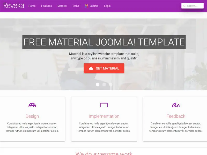 Revoca template Joomla gratuito per B