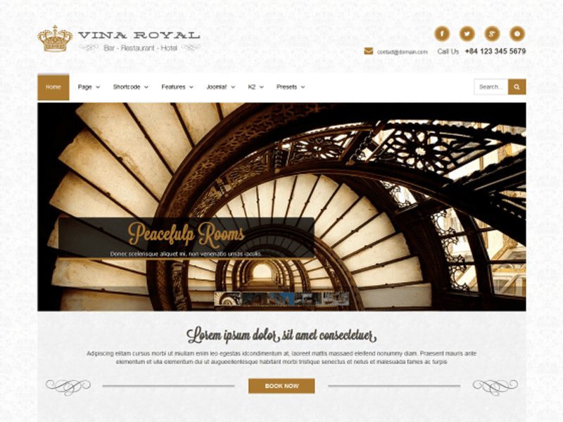 Vina Royal Ii – Portfolio Responsywne Szablon Joomla