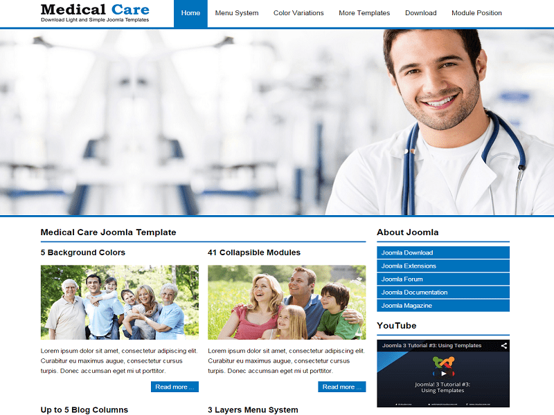 Jsr Medical – Rumah Sakit Template Joomla Gratis