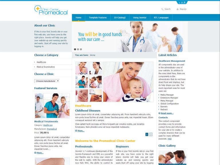 Dj Promedical Clinique médicale gratuite Modèle Joomla