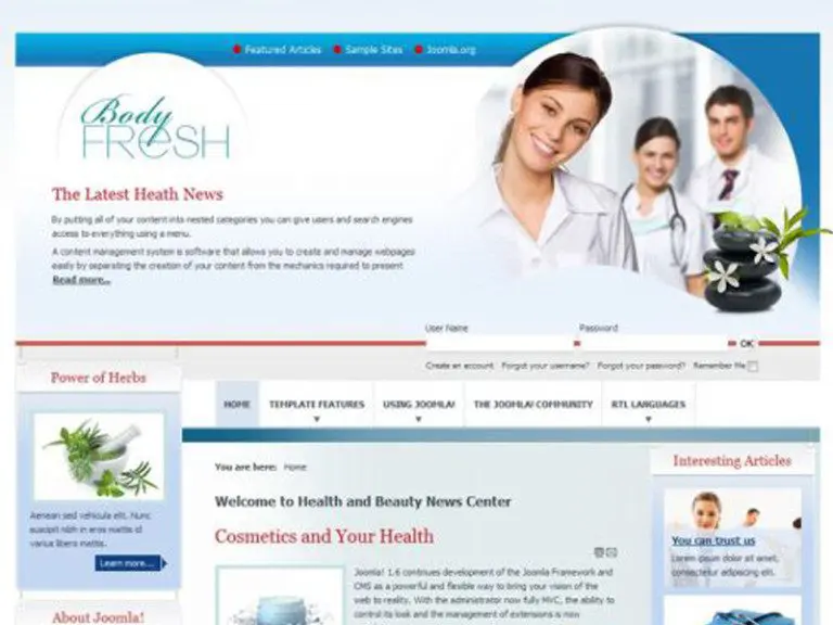 Jm Medicine ฟรีเทมเพลตสมุนไพร Joomla