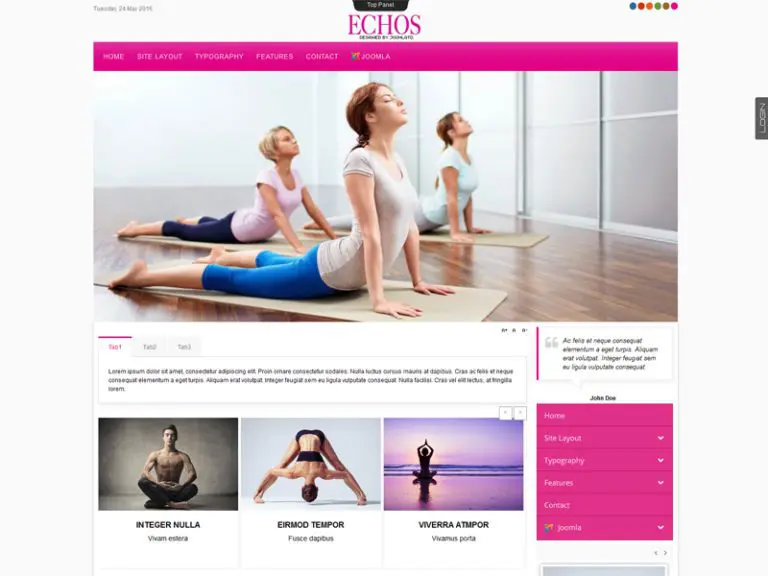 Td Echos Modèle Joomla gratuit pour la santé