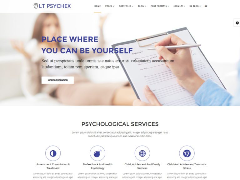 Șablon Joomla pentru site-ul web de psihologie Lt Psychex