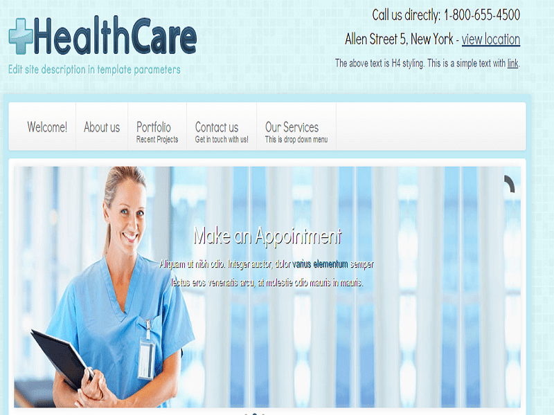 เทมเพลต Joomla 2.5 ของ Healthcare Professional