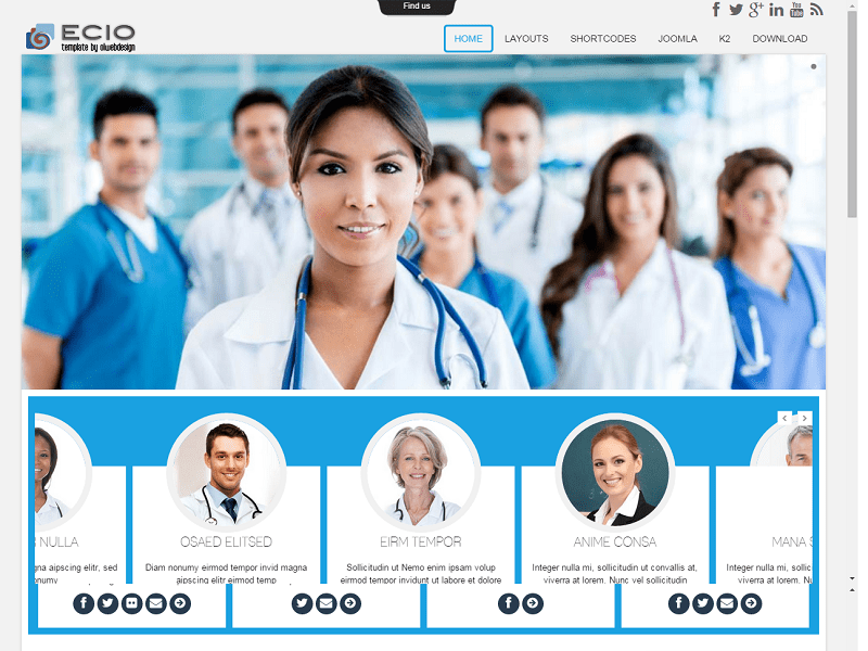 Ol Ecio – Șablon Joomla gratuit pentru spital