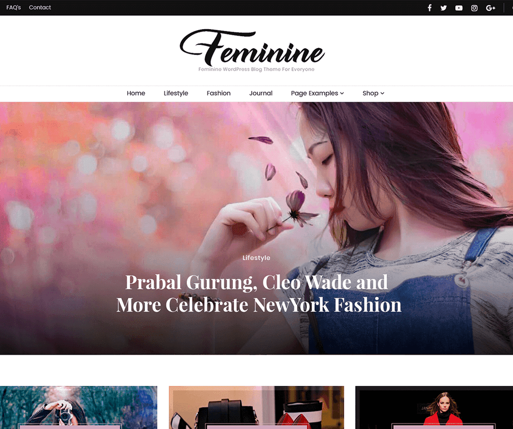 Tema Wordpress Fotografi Gratis Blossom Feminin