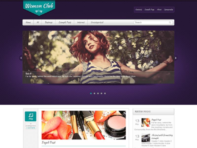 Womanclub-Free 테마 Wordpress Women