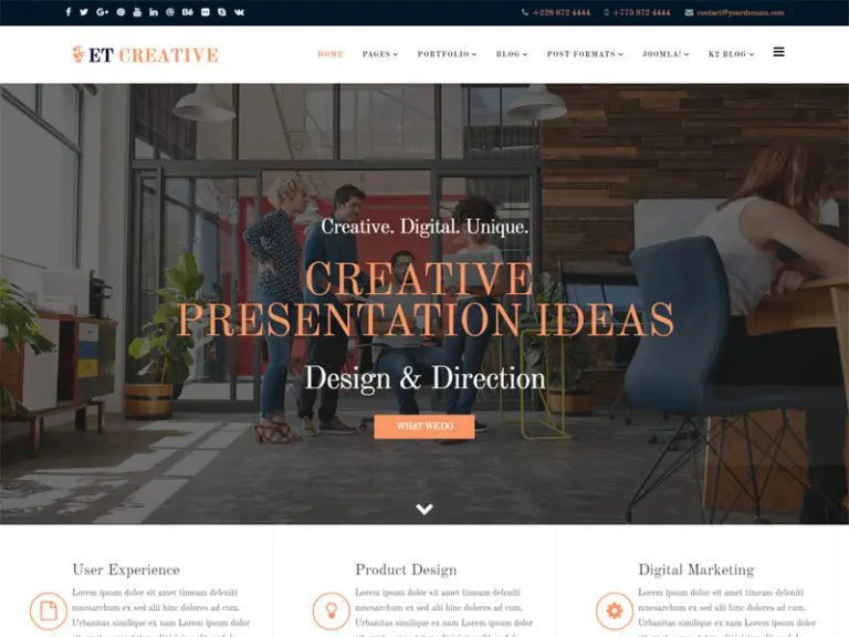 Et Creative Joomla Creative Szablon