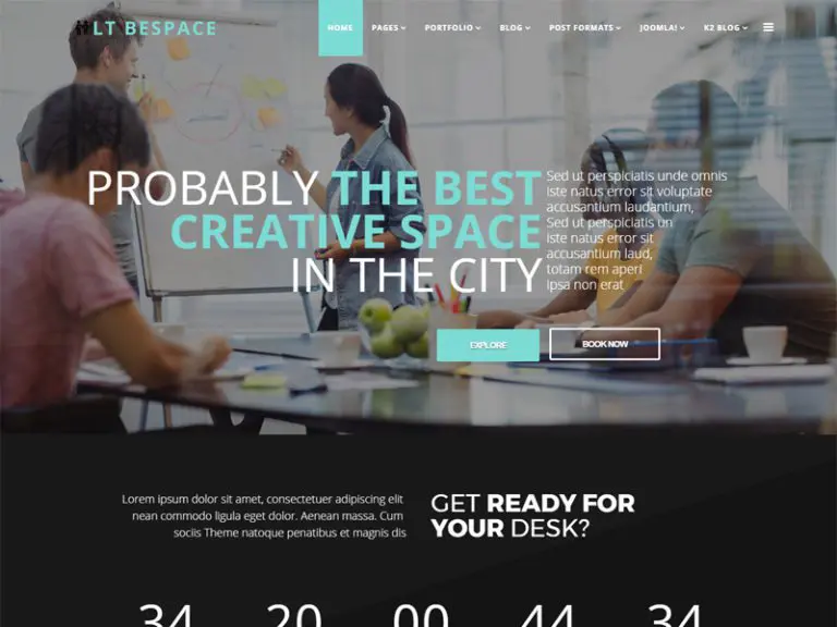 Plantilla creativa Joomla Lt Bespace