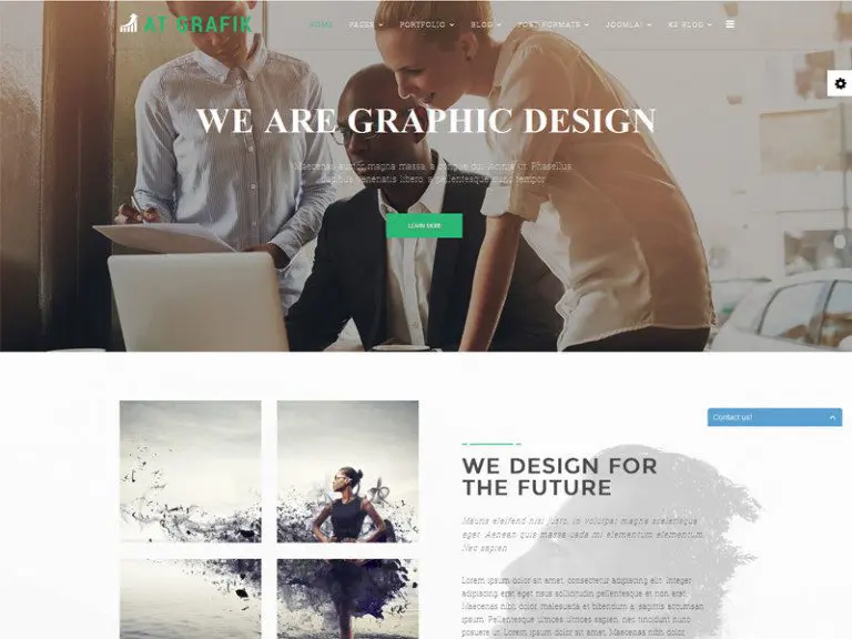 في Grafik Free Joomla Template للتصميم