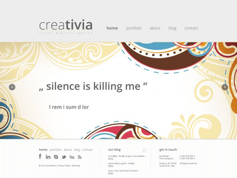 أفضل قالب مجاني لـ Jf Creativia Joomla