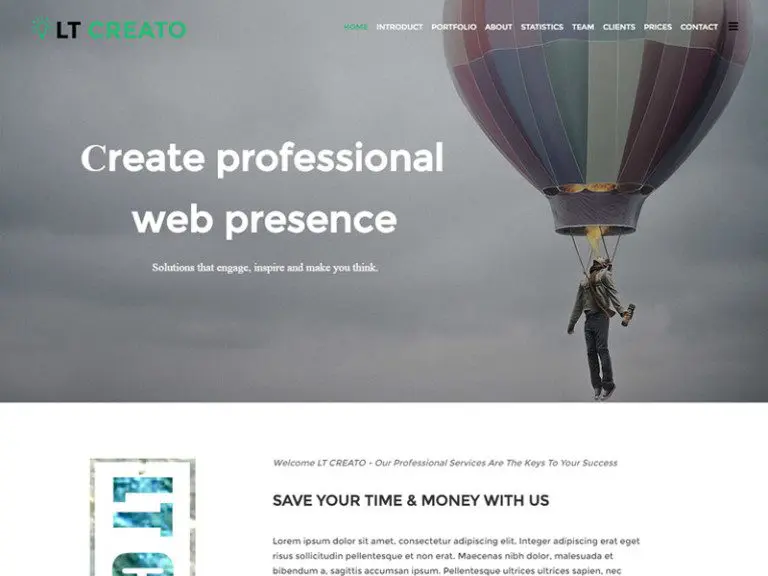 Lt Crea Onepage Template Joomla gratuito per il design