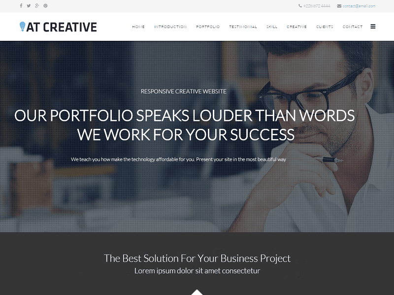 At Creative Onepage — бесплатный дизайн изображений, креативный шаблон Joomla