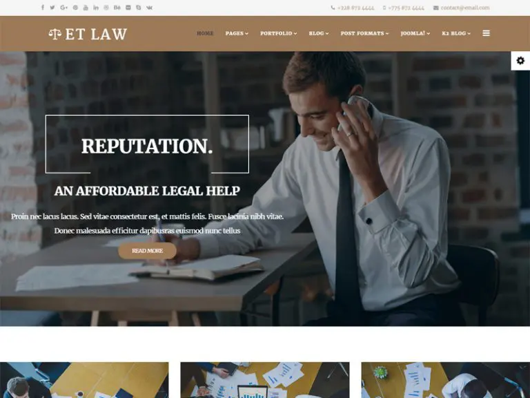 Et Law Darmowy szablon prawa Joomla