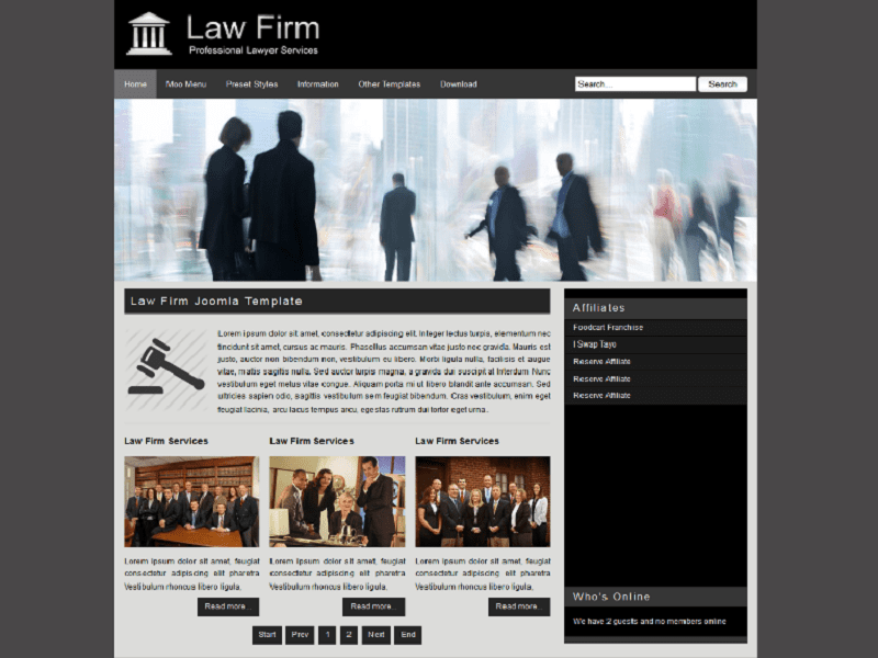 法律事務所–LawJoomlaテンプレート無料