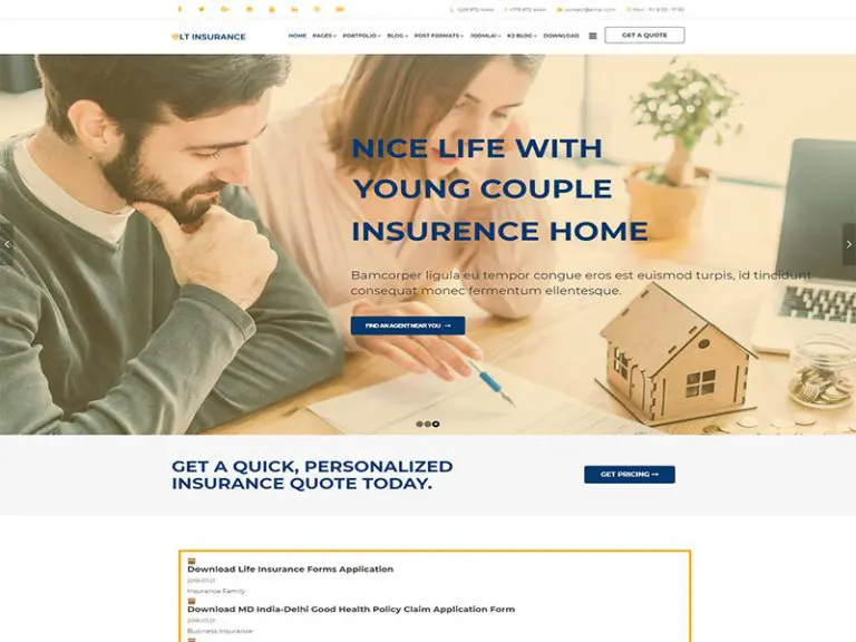 Lt Insurance Kostenloses Joomla-Versicherungsthema