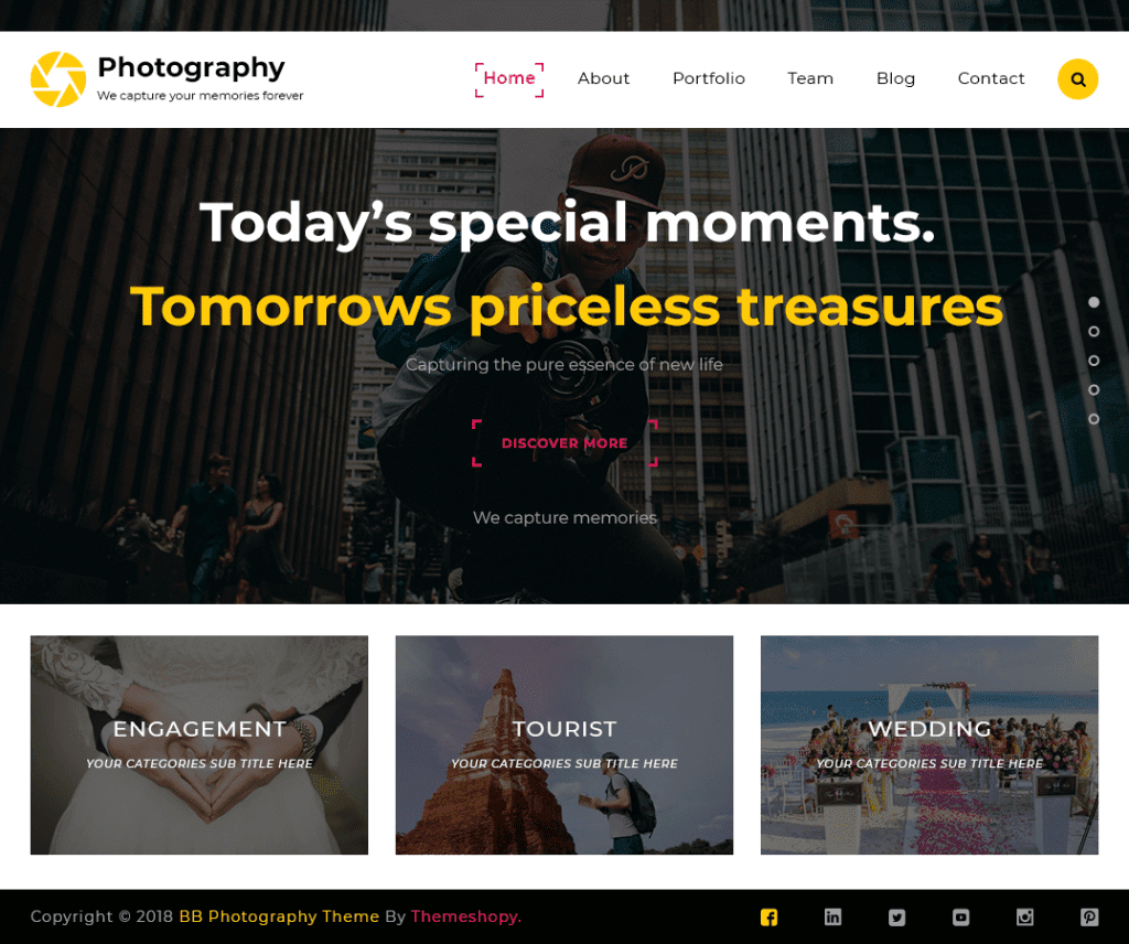 Ts Photography Fotografia gratuita Tema Wordpress