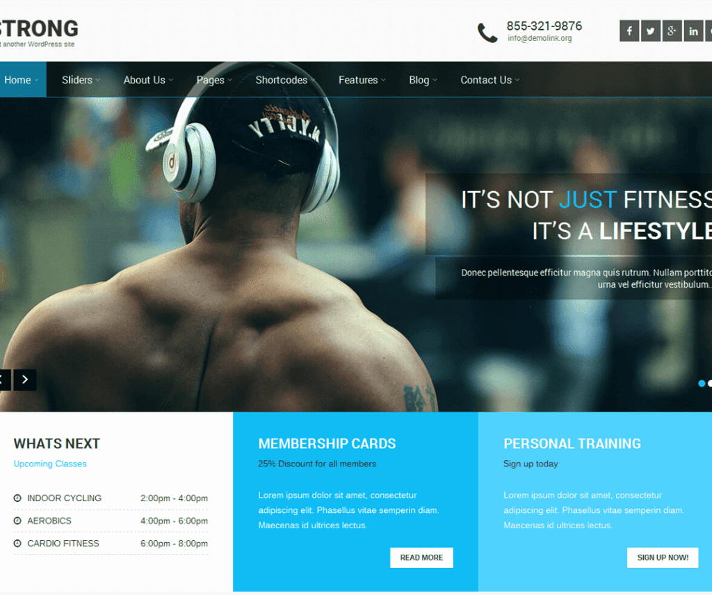 Tema WordPress gratuito per la fotografia Skt Strong