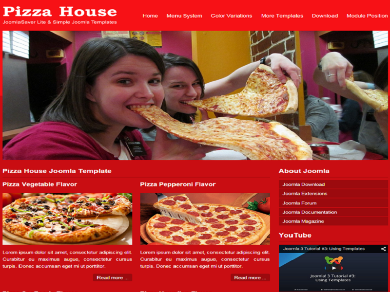 Jsr Pizza House – 食品的免费 Joomla 模板